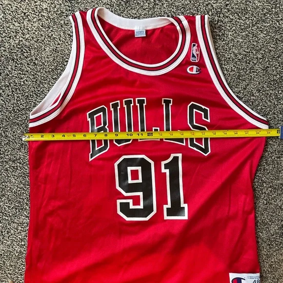 Vintage 90s Chicago Bulls Dennis Rodman Jersey Men’s L/XL -C - Picture 2 of 5